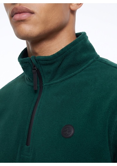 Discovery Expedition D5wm-swt3300 Yeşil Fermuarlı Basic Erkek Polar Sweatshırt Koyu Yeşil