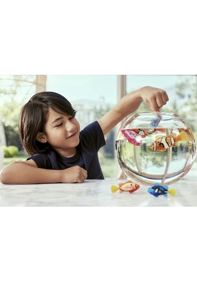 1.8 Metre Derine Dalan Suda Renk Değiştiren Yüzen Pilli Robo Alive Balık - 6.8 Cm - 1 Adet - Turuncu