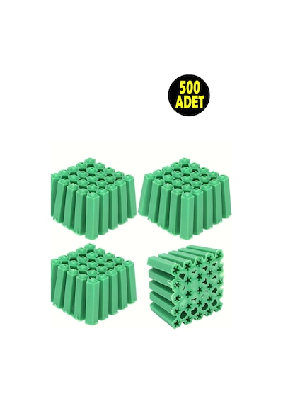 500 Adet 06 Mm Plaastik Duvar Dubel Genleşme Tabası - Çivi Vida Dubeli Diğer