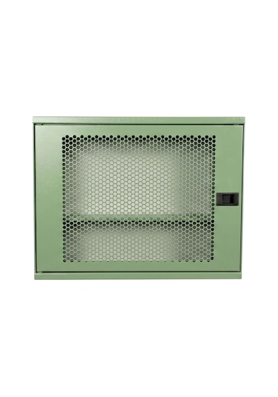 Alfafonet Wifi Box 450 Duvar Tipi Modem Ve Wifi Kutusu 450x120x350 Mm Yeşil Perfore Metal Kapak Montajlı