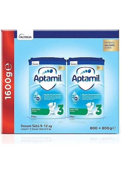 Aptamil 3 Devam Sütü  800 G 2 Adet