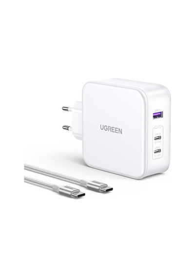 Nexode Usb-a+2 Usb-c 140w Gan Tech. & Usb-c Kablosu 2 M, Beyaz