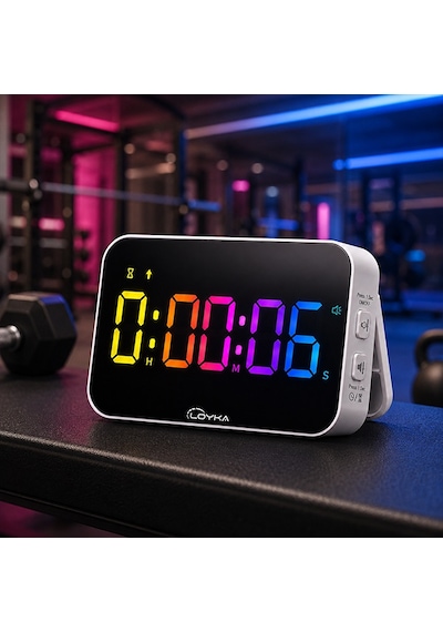 Loyka Neo Rgb Renkli Led Dijital Saat Şarjlı