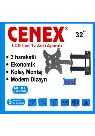 32'' 82 Ekran Lcd Led Tv Hareketli Askı Aparatı
