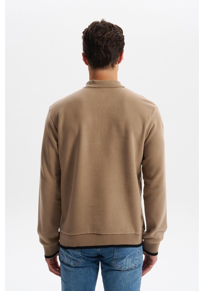 AR-MA Arma Erkek Selanik Kumaş Polo Yaka Yarım Fermuarlı Regular Fit Sweatshirt Kazak K30554697902 Füme - Gri AR-MA Arma Erkek Selanik Kumaş Polo Yaka Yarım Fermuarlı Regular Fit Sweatshirt Kazak K30554697902 Füme - Gri