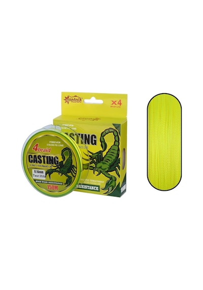 Captain Casting 4x 150m İp Misina Sarı - 0.16mm