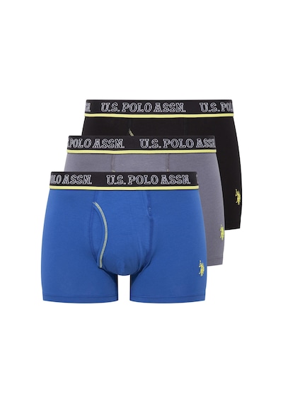 U.s. Polo Assn. Erkek Antrasit-saks-siyah 3 Lü Boxer Antrasit-saks-siyah