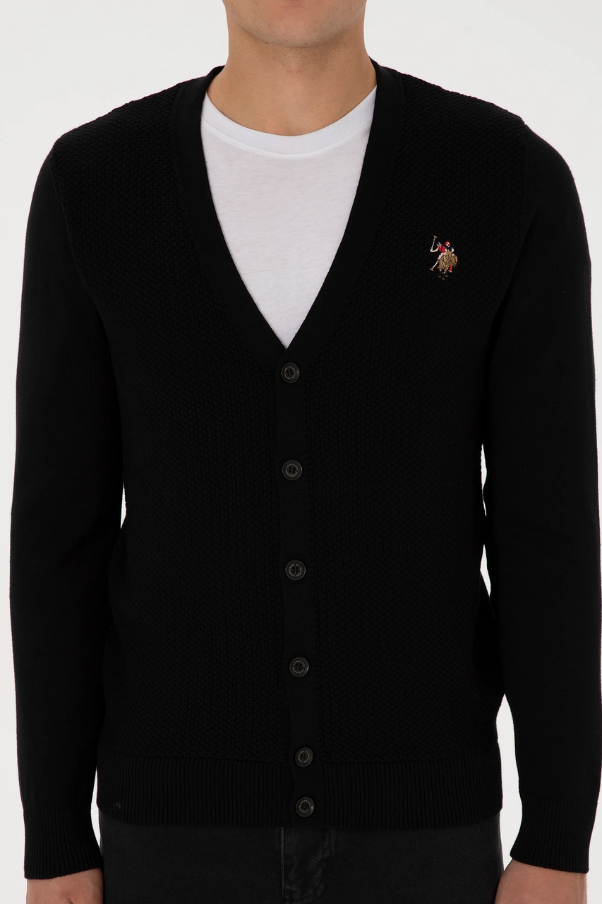 U.s. Polo Assn. Erkek Siyah Hırka Triko 50307952-vr046 Siyah