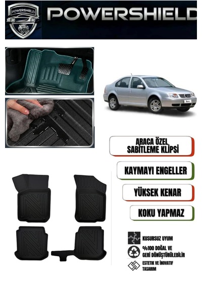 Powershıeld Volkswagen Bora 1999-2006 Araca Özel 5d Premium Havuzlu Oto Paspas Sedan