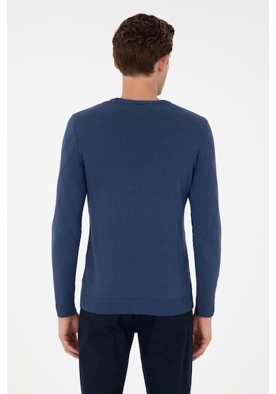 U.s. Polo Assn. Erkek Minimalist Uzun Kol Kazak - Günlük Şıklık İndigo