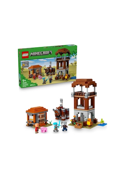 LEGO® Minecraft® Yağmacı Karakolu ve Çapulcu 21278 - 9 Yaş ve Üzeri Çocuklar için Video Oyunu Temalı Yaratıcı Oyuncak Yapım Seti (665P)