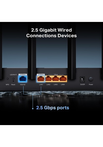 Archer Be400 Dual-band Wi-fi 7 Router Fiber Destekli Be6500 Mbps 1 2.5 Gbps Wan + 1 2.5 Gbps Lan + 3 1 Gbps Port 5ghz Vpn Destekli Easymesh Uyumlu Homeshield