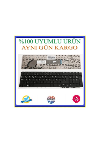 Asya.Depo HP Uyumlu Probook 650 G1 Tip2 Klavye Tuş Takımı Siyah Tr