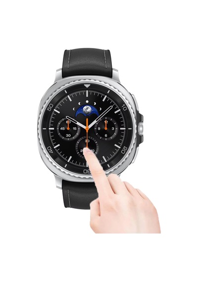 Samsung Galaxy Watch 8 46mm Classic Uyumlu Kolay Kurulum Aparatlı Temperli Cam Ekran Koruyucu