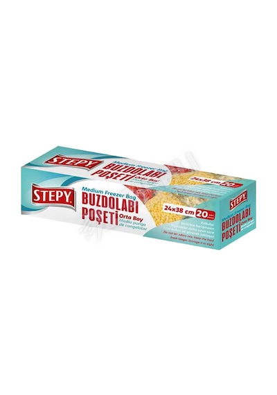 5 Adet Stepy Buzdolabı Poşeti Orta Boy 20 Li