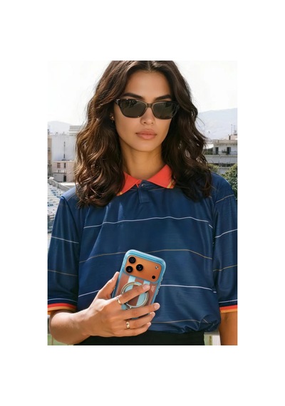 Torras Apple iPhone 17 Pro / 18 Pro Uyumlu Ostand Q3 Air World Cup Serisi Magsafe Kılıf Açık Mavi
