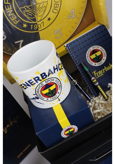 X Dekomus Lisanslı Fenerbahçe Özel Kutulu Premıum 20 Parça Full Yetişkin Seti Saat,termos,futbol Topu