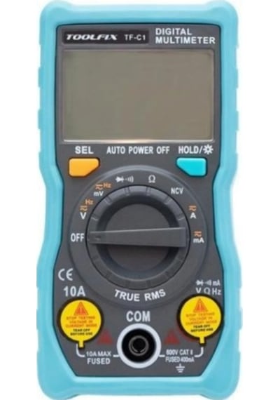 Toolfıx Tf-c1 True Rms Dijital Ölçü Aleti Ncv Özellikli Mini Cep Tipi Multimetre