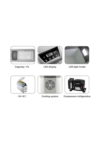 Icepeak Kompresörlü Oto Buzdolabı 12V/24V 17 Litre