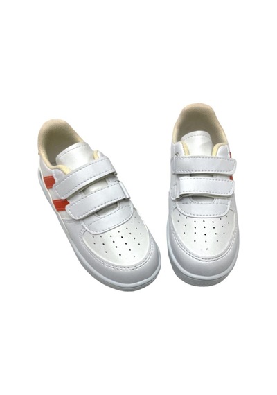 Çocuk Sneaker Spor Ayakkabı Beyaz - Turuncu 001