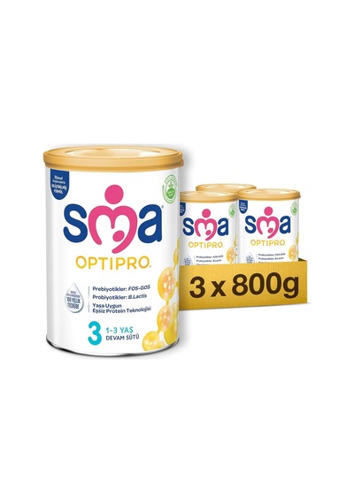 Optipro 3 Devam Sütü 1-3 Yaş, 800 G X 3 Adet