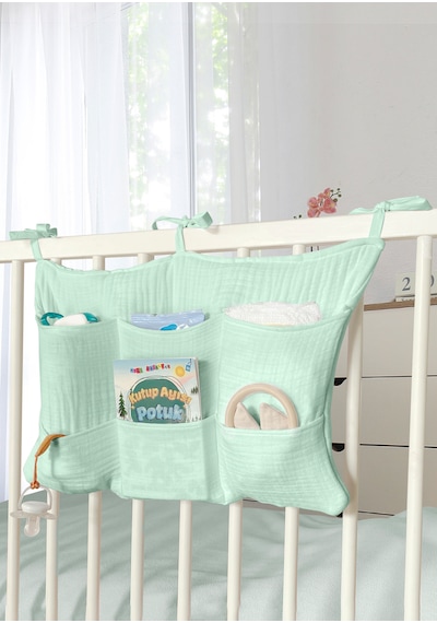 Bebek Beşik Yanı Organizer 6 Cepli Pratik Organizer Mint