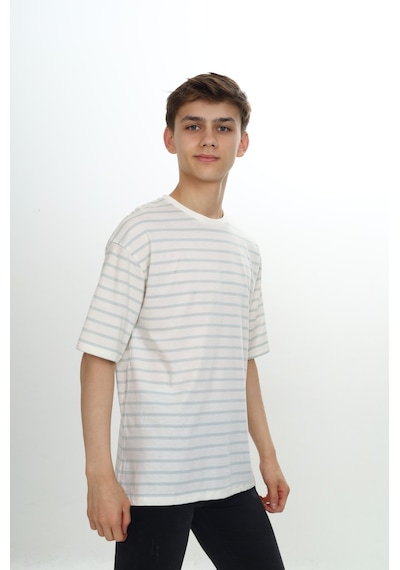 Toontoy Kids Toontoy Unisex Çocuk Çizgili Tişört Yeşil