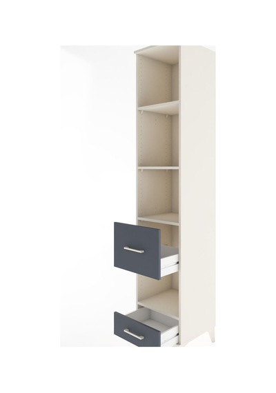 Hyperion Dolap 4 Raflı 2 Çekmeceli 44x44x221 Aytaşı-antrasit Aytaşı