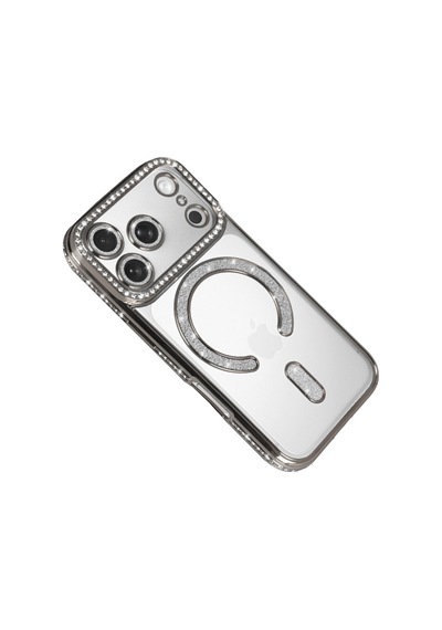 Apple iPhone Uyumlu 17 Pro Joke Simli Magneticsafe Kılıf - Gümüş Bzsxx00 1