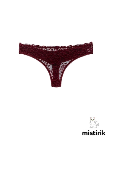 Masara Model Tanga Desenli Ve Esnek Spor Külot Bordo Renk Bordo