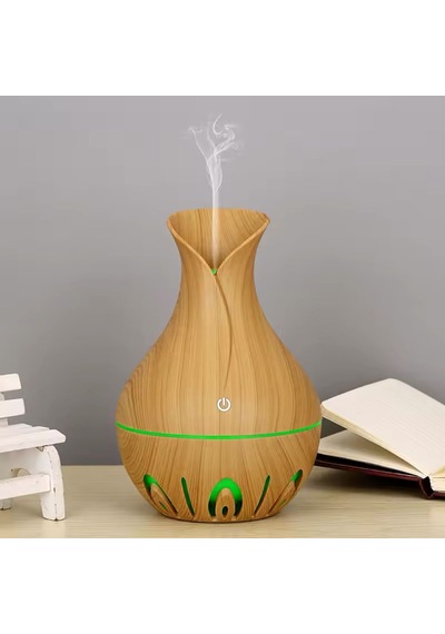 Ultrasonik Hava Nemlendirici 200ml Buhar Makinesi 7 Renk Led Işıklı Vazo Model Aroma Difüzörü 001
