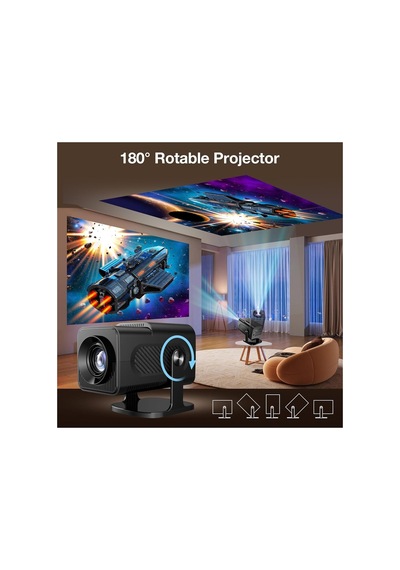 Hy320max Android Projektör + Game Projector Ultra Hd 4k Ev Sinema Yansıtma Oyun Projeksiyon Cihazı