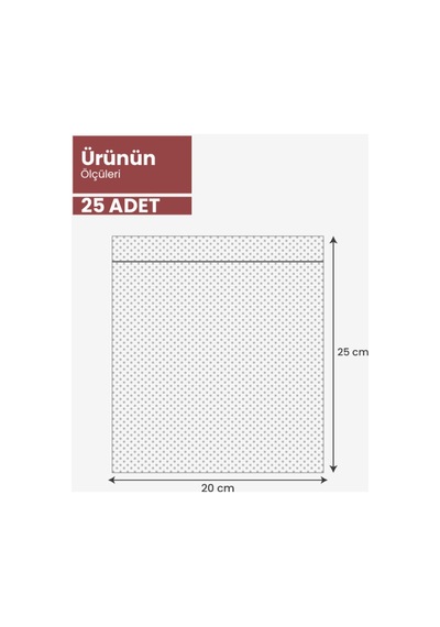 Ev Tipi Tırtıklı Vakum Torba 25 Adet 20x25 Cm
