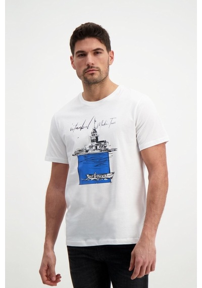 Rich Erkek Bisiklet Yaka Baskılı T-Shirt %100 Pamuk Tişört (481343910)