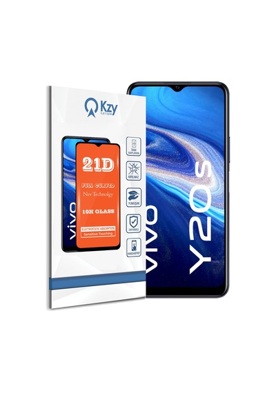 Vivo Y20S ile Uyumlu Tam Kaplayan 21D Temperli Ekran Koruyucu Cam