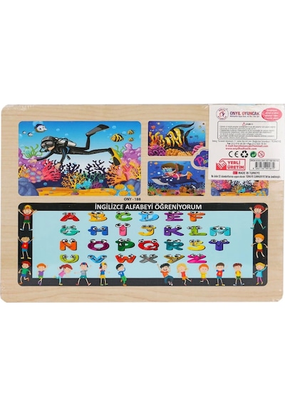 Ony-187-188-189-190 Ahşap Eğitici Puzzle Denizde Yaşam