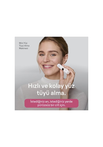 Braun Fs1000 Mini Yüz Tüy Alma Makinesi Pil Ve Temizleme Fırçası, Seyahat Boy, Kablosuz Kullanım