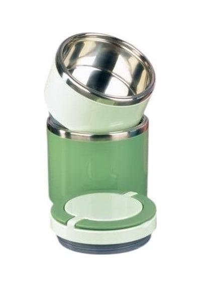 Tohana Kulplu Çelik Sefer Tası - Yemek Termosu Saklama Kabı 2 Katlı Yeşil 930 Ml. Yeşil