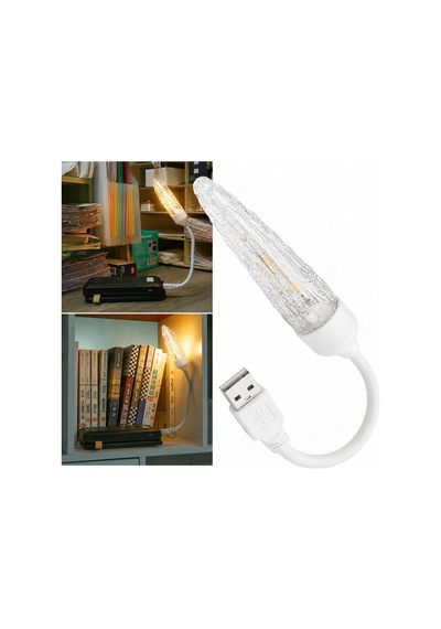 Kuzey's Store Esnek Gövdeli Usb Günışığı, Cob Led Edison Gece,masa Ve Kitap Okuma Lambas Göz Dostu Ve Dinlendirici Işık Teknolojisi Eye-care 25793