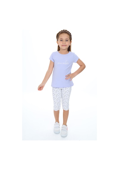 Toontoy Kids Toontoy Kız Çocuk Nakışlı Kaprili Takım Mavi