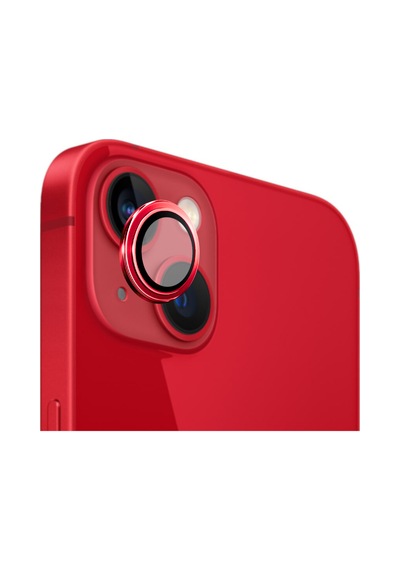 Safeus Safir Temperli Kamera Lens Koruyucu Apple Uyumlu iPhone 13 Ve Mini İle Kırmızı