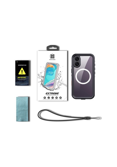 Apple Uyumlu iPhone 17 Kılıf 1-1 Su Geçirmez Kılıf Siyah