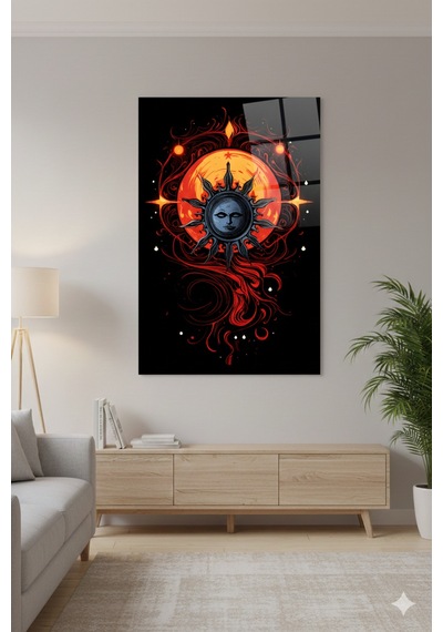 Güneş & Ay Mandala Mistik Enerji Sanatı