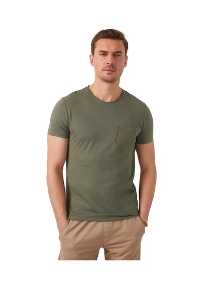 Buratti % 100 Pamuklu Slim Fit Bisiklet Yaka Cepli Erkek T Shirt 5902000 Haki Buratti % 100 Pamuklu Slim Fit Bisiklet Yaka Cepli Erkek T Shirt 5902000 Haki