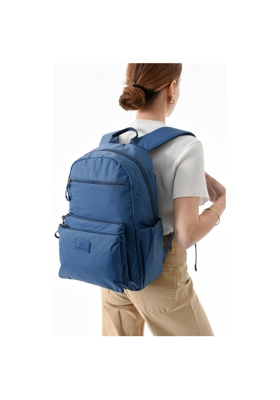 Baginn Unisex Sırt Çantası Paraşüt Kumaş Hafif Çok Cepli Yağmur İtici Kumaş 40 28 Cm 571 Collection Mavi