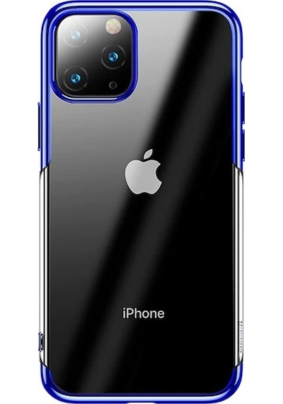 Baseus Shining Case Apple iPhone Uyumlu iPhone 11 Pro 5.8 Ultra İnce Silikon Kılıf- 5775 Mavi
