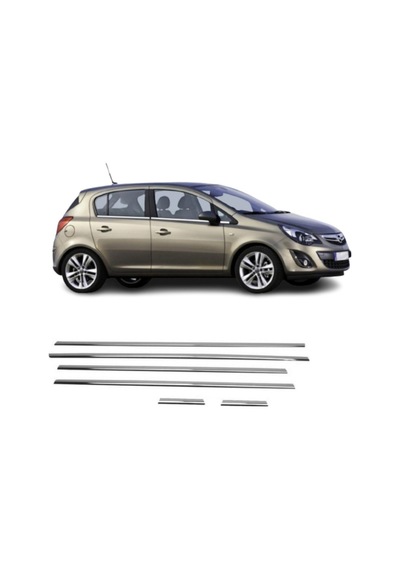 Opel Corsa D Avantajlı Krom Set 2007-2015 Arası -4ürün- Paslanmaz
