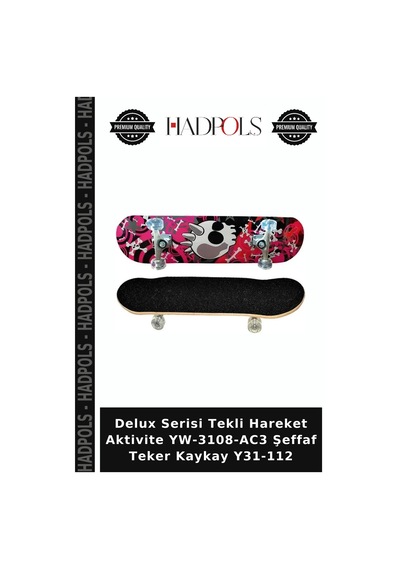 Delux Serisi Tekli Hareket Aktivite Yw-3108-ac3 Şeffaf Teker Kaykay Y31-112