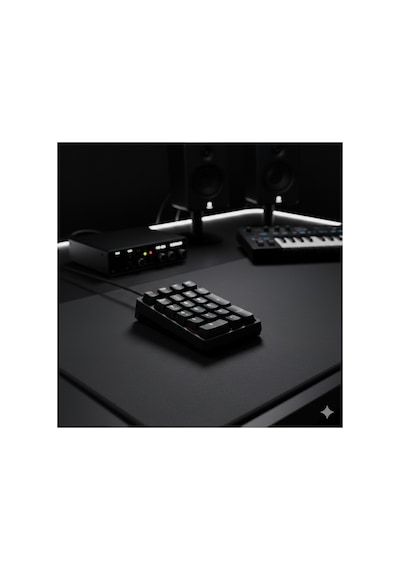 Rgb Mekanik Sayısal Tuş Takımı 21 Tuşlu Kablolu Numpad, Mavi Switch, Gaming & Ofis Klavye Siyah