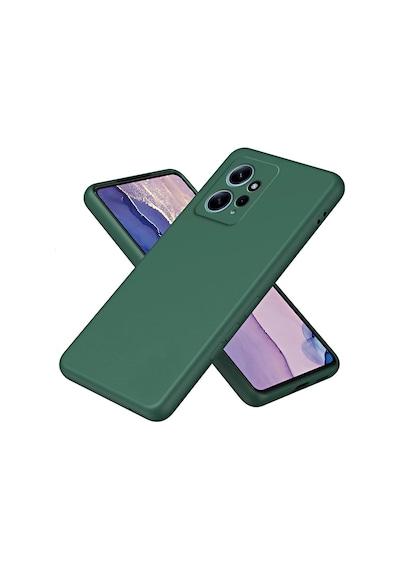 Kılıf Xiaomi Redmi Note 12 Rubber Silikon Koyu Yeşil